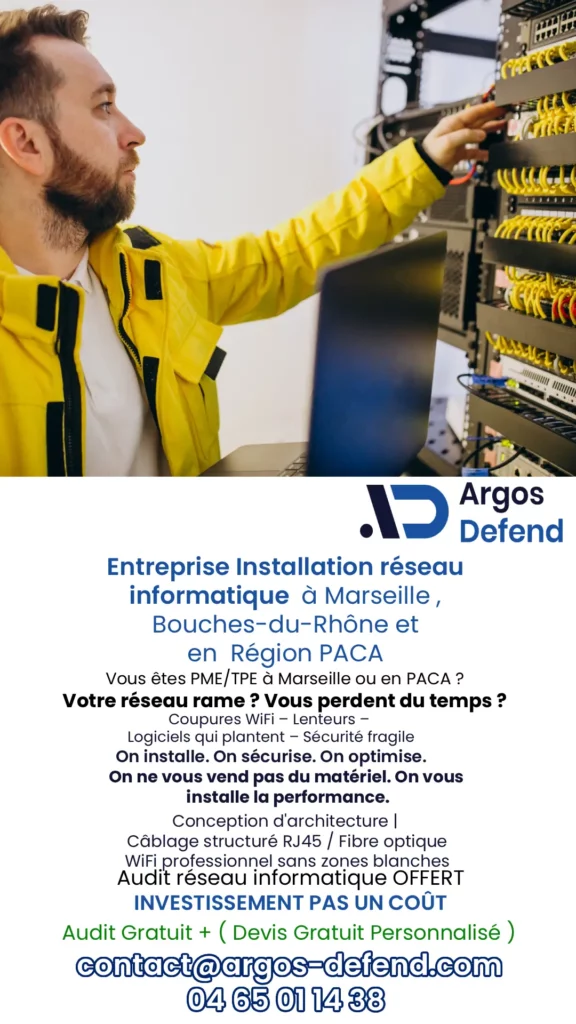 Installation réseau informatique à Marseille
